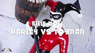 Harley Quinn VS ToyMan Silly Doll Bimbofication FULL VID OmankoVivi Clown