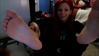 teen 18+ Princess Redhead Feet Jerk Off