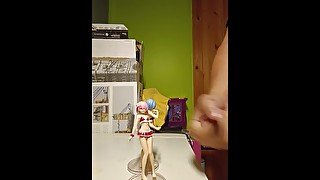 Cumming on my figurines for a follower