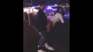 Russian couple fuck on the street