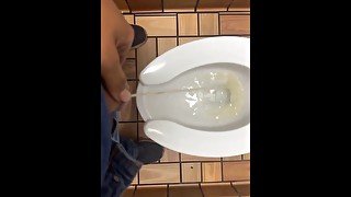 Nice hard piss at work