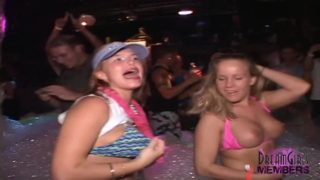 Sexy Coeds Show Tits At A Spring Break Foam Party