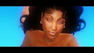 Married Ebony Milf gets fucked in the sand