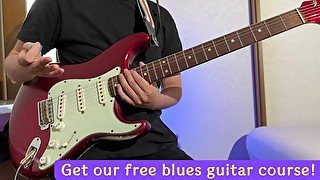 Easy 12-Bar Blues Rhythm Guitar with ONE Finger! Beginner Guitar Lesson