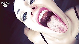 Giantess eating 5 chastity slaves who stole the keys! Vore!