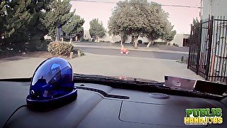 Jessa Rhodes gets pulled over and jerks off a cop - Public Handjobs