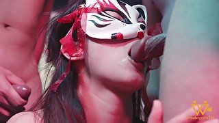 Horny Asian Girls First Orgy With Bukkake And Bdsm 6k