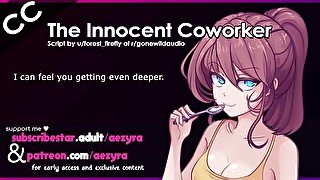 Innocent Coworker - Erotic ASMR audio roleplay