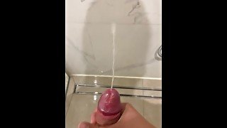 JERKING OFF IN FRIEND'S SHOWER