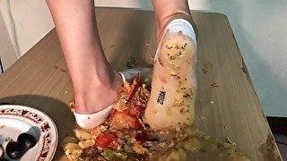 Food Crushing in socks