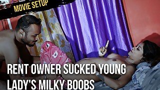 Rent owner sucked young lady's milky boobs for not paying rent