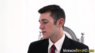 Hunky mormon sucking dick