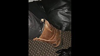 One day in the playroom. Leather Lad used and Monster Cock Gloryhole