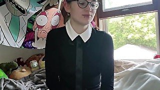 Roleplay: Religious School Girl Smokes and Shows You Her Strange Dildo - Izzy Hellbourne