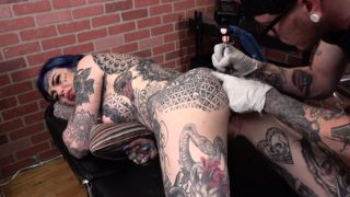 Amber Luke gets a butthole tattoo and a good fucking