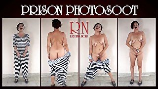 Photographing in prison. The detained lady is a prisoner of the prison. She is made to undress c 3