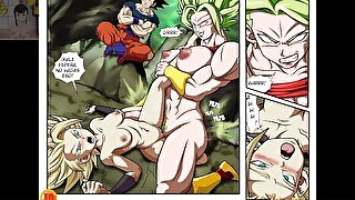 Goku folla con Kale Caulifla y Kefla parte 2