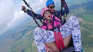 Wet Pussy Squirting In The Sky 2200m High In The Clouds While Paragliding 18 Min