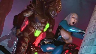 SAMUS PENETRATED BY PREDATOR