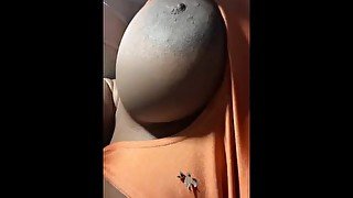 Busty BBW with Vibrator Watch My Nipple Grow