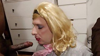 Sissy crossdresser Annette sucks, banged and facialed