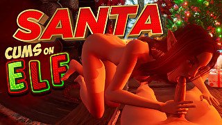 Santa Cums On Elf - Cute CGI Elf Porn - SexLikeReal