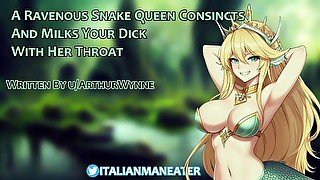 A Ravenous Snake Queen Constricts And Milks Your Dick With Her Throat  Lamia  Audio Roleplay