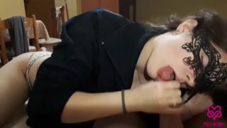 Double tongue blowjob close up