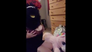 Hex gets off with a magic wand while stuffy humping