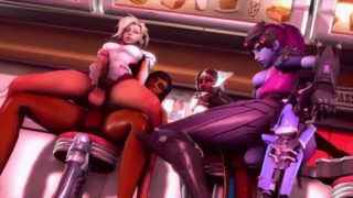 Futa pharah x futa mercy x futa widowmaker x futa symmetra