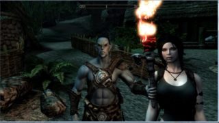 Gentle sex with elf outdoors at home | Playing Skyrim Adult Mods