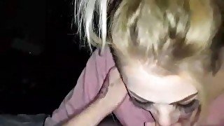 Hot petite blonde with tiny tits sucks off bestfriend