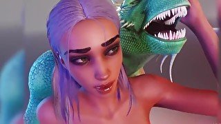 SEX WITH A LIZARD REPTILE FILLED WITH SEMEN MILK P2