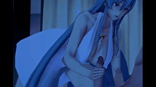 Crossing Lust Part 3 - Esdeath Giving A Hard Handjob