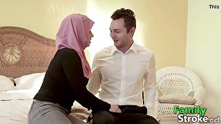 Watch Hijab Teen & Stepbro's steamy sex life on FamilyStroke.net