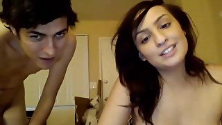 Big natural tits gorgeous teen fucked on sofa
