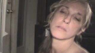 Blonde Crack Whore Sucking Dick And Slurps Down Cum