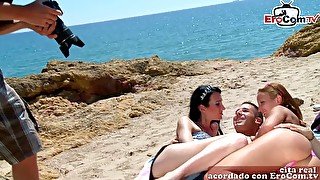 spanish teenager 18+ at public beach sex foursome groupsex