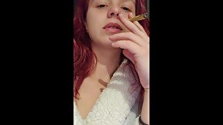 Thanks daddy making me cum finger fucking while i smoke pot