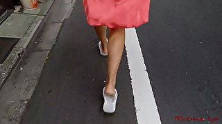 Foot Fetish Goddess Walking In The City