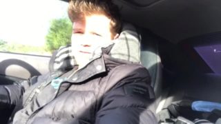 Straight British Dad Wanking In Car