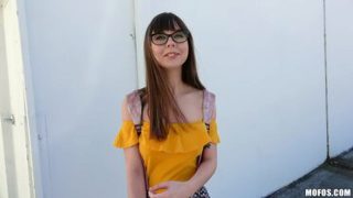 Nerdy Cutie Straddles Huge Cock