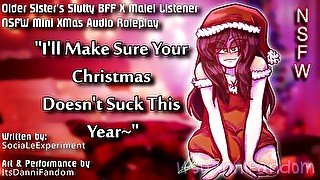 【R18+ XMas Audio RP】Your Sister's Slutty BFF Cums in Your Room, Wants Your V-Card【F4M】