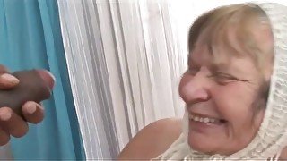 Big Black Cock Creampies Grandma with Huge Tits