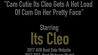 Cam Cutie Its Cleo Gets A Hot Load Of Cum On Her Pretty Face