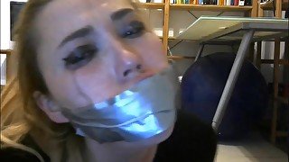 Mouth packed & tape gagged!