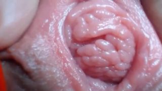 Wet Pussy close-up with squirting on camera