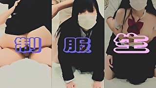 【縦動画】おねだりしてカワイイ喘ぎ声出しまくる制服女子〇生！【美少女・痙攣・騎乗位・バック・ロールスロイス・喘ぎ声・黒髪・色白・着衣・素人・生挿入】