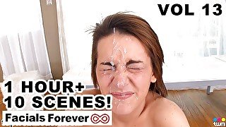 Facials Forever Compilation XX Facials from Top Web Models Over 1 Hour - Volume 13