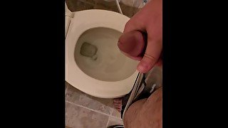 Solo jerking in bathroom